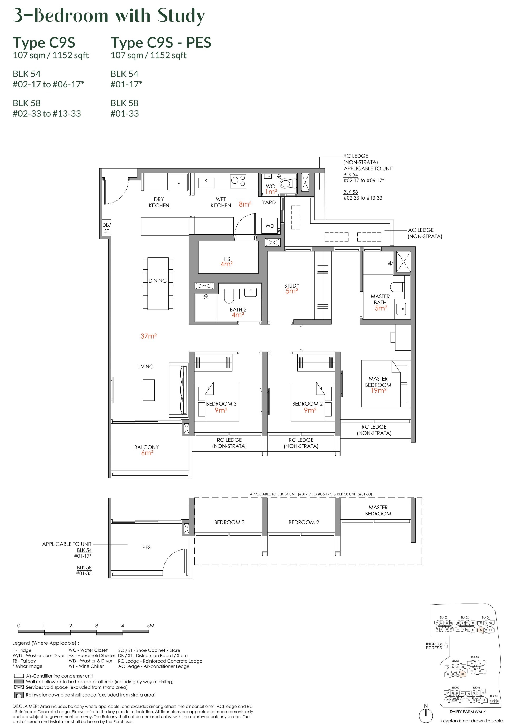 3 Bedroom + Study Premium C9S