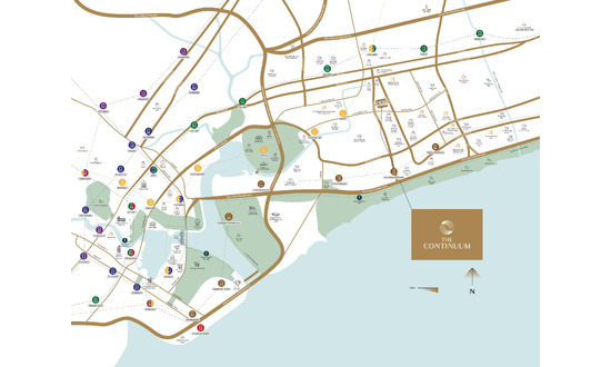 The Continuum - location map